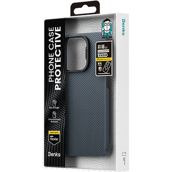 Benks Etui Magnetic Armor Tint Kevlar 1000D (0064) do Iphone 16 Plus niebieski