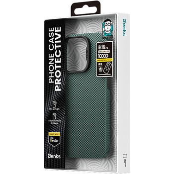 Benks Etui Magnetic Armor Tint Kevlar 1000D (0064) do Iphone 16 Plus zielony