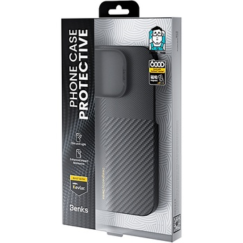 Benks Etui Montage Magnetic Armor Air Kevlar PC Frame 600D+1500D (MB65) do Iphone 16 Pro czarny