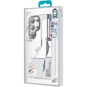 Benks Etui Dynamic Magnetic Mecha (D045) do Samsung Galaxy S25 Ultra biały