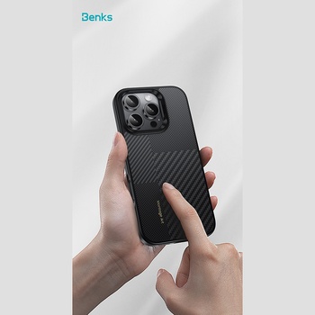 Benks Etui Montage Magnetic Armor Pro Kevlar Metal Frame 600D+1500D (MF66) do Iphone 16 Pro Max czarny (Camera Control Button)