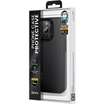 Benks Etui Montage Magnetic Armor Pro Kevlar Metal Frame 600D+1500D (MF66) do Iphone 16 Pro Max czarny (Camera Control Button)