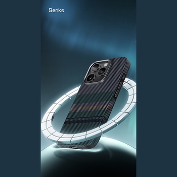 Benks Etui Magnetic Armor Pro Aurora Kevlar 600D (BC66) do Iphone 16 Pro Max (Camera Control Button)
