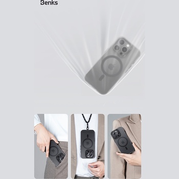 Benks Etui Magnetic Lucid Armor (C066) do Iphone 16 Pro Max złoty (Camera Control Button)