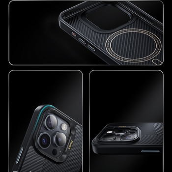 Benks Etui Montage Magnetic Armor Pro Kevlar Metal Frame 600D+1500D (MA62) do Iphone 15 Pro Max czarny
