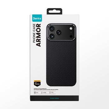 Benks Etui Magnetic Armor Air Kevlar Metal Frame 600D (0069) do Iphone 17 Pro czarny