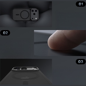 Benks Etui Magnetic Mist Metal Frame (0069) do Iphone 17 Pro biały (Camera Control Button)