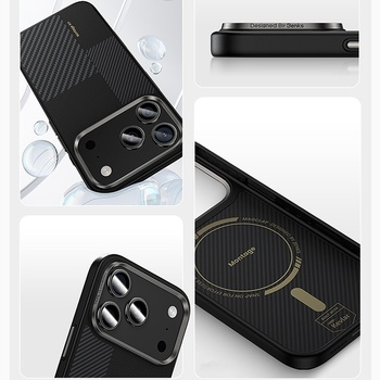 Benks Etui Montage Magnetic Armor Pro Kevlar Metal Frame 600D+1500D (MA69) do Iphone 17 Pro czarny (Camera Control Button)