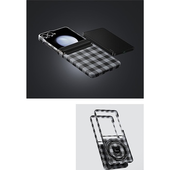 Benks Etui Magnetic Armor Vichy Spin Kevlar 1000D (BK48) do Samsung Galaxy Z Flip 7 czarny