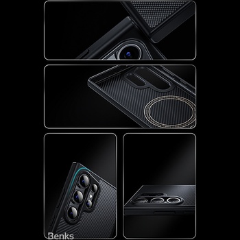 Benks Etui Montage Magnetic Armor Pro Kevlar Metal Frame 600D+1500D (MA41) do Samsung Galaxy S24 Plus czarny