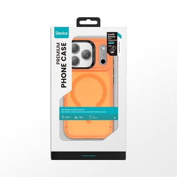 Benks Etui Magnetic Lucid Armor (C069) do Iphone 17 Pro pomarańczowy (Camera Control Button)
