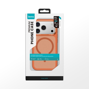 Benks Etui Magnetic Mist Metal Frame (A069) do Iphone 17 Pro pomarańczowy (Camera Control Button)