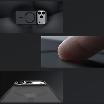 Benks Etui Magnetic Mist Metal Frame (A069) do Iphone 17 Pro niebieski (Camera Control Button)