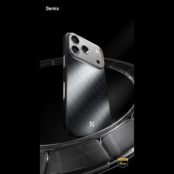 Benks Etui Magnetic Armor Air Armor Grid Kevlar Metal Frame 600D (B067) do Iphone 17 czarne