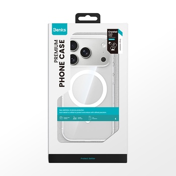 Benks Etui Magnetic Crystal do Iphone 17 Pro Max przezroczysty (Camera Control Button)