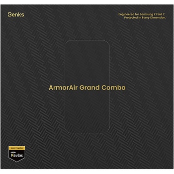 Benks Zestaw Combo Armor Grid Axis Kevlar do Samsung Galaxy Z Fold 7 - back case + front cover + szkło
