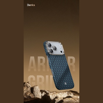 Benks Etui Magnetic Armor Air Armor Grid Kevlar Metal Frame 600D (0070) do Iphone 17 Pro Max pomarańczowe