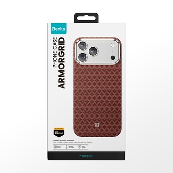 Benks Etui Magnetic Armor Air Armor Grid Kevlar Metal Frame 600D (0070) do Iphone 17 Pro Max pomarańczowe