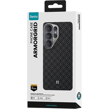 Benks Etui Magnetic Armor Air Armor Grid Kevlar Metal Frame 600D (E050) do Samsung Galaxy S26 Ultra czarne