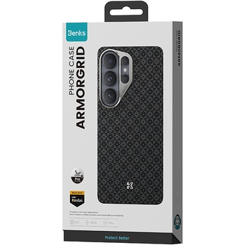 Benks Etui Magnetic Armor Pro Armor Grid Kevlar Metal Frame 600D (H048) do Samsung Galaxy S26 czarne