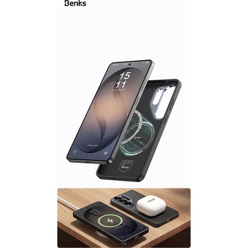 Benks Etui Magnetic Armor Pro Kevlar Metal Frame 600D (G050) do Samsung Galaxy S26 Ultra czarny