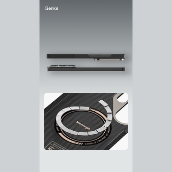 Benks Etui Montage Magnetic Armor Air Kevlar Metal Frame 600D+1500D (F048) do Samsung Galaxy S26 czarny