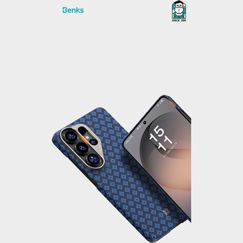 Benks Etui Magnetic Armor Air Armor Grid Kevlar Metal Frame 600D (A050) do Samsung Galaxy S26 Ultra niebieskie