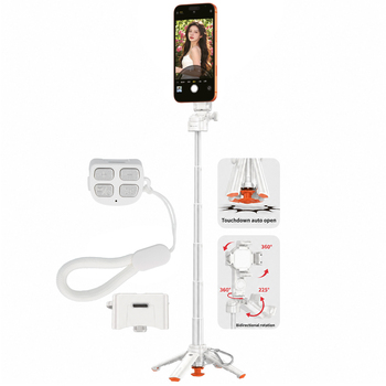Blavec Selfie Stick Aluminium Coco PRO Mini P-01 Magsafe Auto pop quadripod + pilot + mocowanie 0,48 metra (SSCPMP01-MQHW048) biały