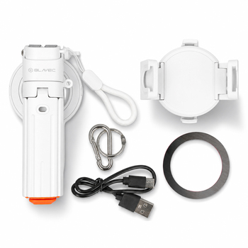 Blavec Selfie Stick Aluminium Coco PRO Mini P-01 Magsafe Auto pop quadripod + pilot + mocowanie 0,48 metra (SSCPMP01-MQHW048) biały