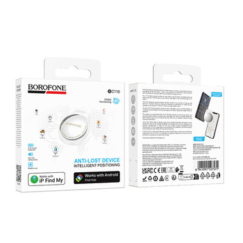 Borofone Lokalizator tracker BC110 Find dual (Dual Apple & Android) biały