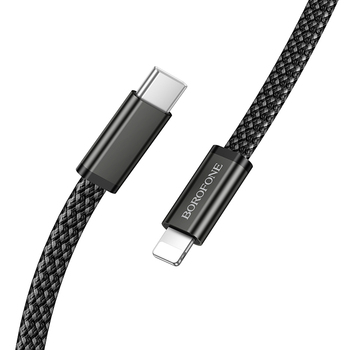 Borofone Kabel BX124 Peace - Typ C na Lighting - PD 30W 1 metr czarny