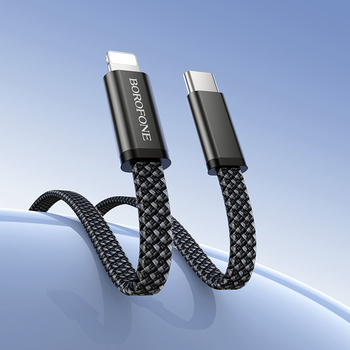 Borofone Kabel BX124 Peace - Typ C na Lighting - PD 30W 1 metr czarny