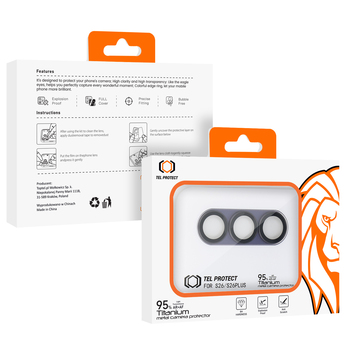 Hartowane szkło Tel Protect 95% AR+AF Full Metal Camera Protector na aparat do Samsung Galaxy S26/S26 Plus fioletowe (wyspa)