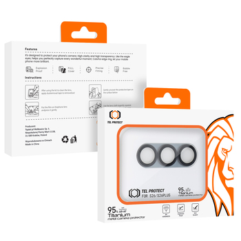 Hartowane szkło Tel Protect 95% AR+AF Full Metal Camera Protector na aparat do Samsung Galaxy S26/S26 Plus jasnoniebieskie (wyspa)