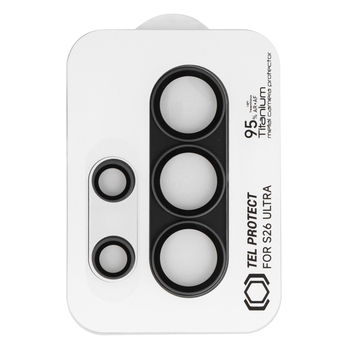 Hartowane szkło Tel Protect 95% AR+AF Full Metal Camera Protector na aparat do Samsung Galaxy S26 Ultra czarne (wyspa)