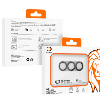 Hartowane szkło Tel Protect 95% AR+AF Full Metal Camera Protector na aparat do Samsung Galaxy S26 Ultra srebrne (wyspa)
