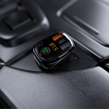 Rock Transmiter FM B301 MP3, Bluetooth - 2xUSB + Typ C + micro SD - 36W czarny (uszkodzone opakowanie)