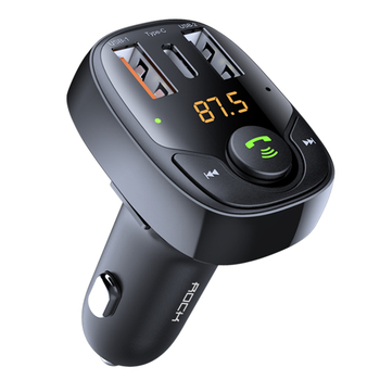 Rock Transmiter FM B301 MP3, Bluetooth - 2xUSB + Typ C + micro SD - 36W czarny (uszkodzone opakowanie)