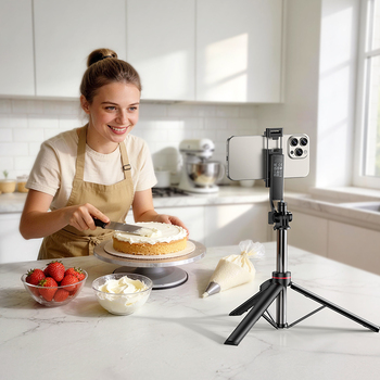 Borofone Selfie Stick BY15 Throne bluetooth with tripod and remote control black