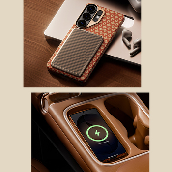 Benks Etui Magnetic Armor Air Armor Grid Kevlar Metal Frame 600D (C.K.FL.SA.GD.A050) do Samsung Galaxy S26 Ultra FORTUNE pomarańczowe