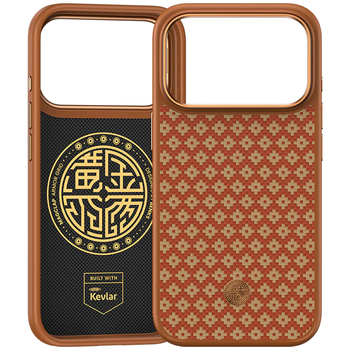 Benks Etui Magnetic Armor Pro Armor Grid Kevlar Metal Frame 600D (C.K.FL.AP.GD.F070) do Iphone 17 Pro Max pomarańczowe