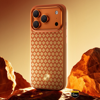 Benks Etui Magnetic Armor Pro Armor Grid Kevlar Metal Frame 600D (C.K.FL.AP.GD.F070) do Iphone 17 Pro Max pomarańczowe