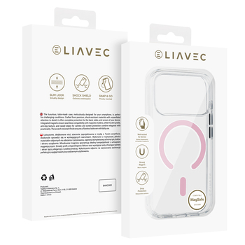Liavec Pure Case do Iphone 17 Pro/18 Pro różowy (Camera Control Button)
