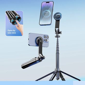 Blavec Selfie Stick Aluminium Fusion P-06 Magsafe tripod + remote control + holder 1,34 metres (SSFP06-MTRHB134) black (damaged packaging)