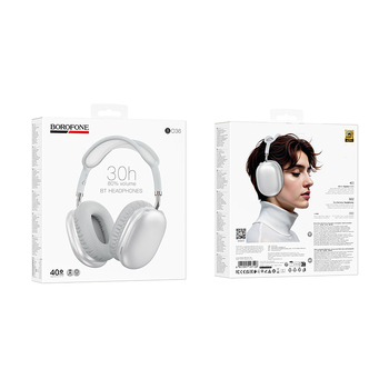 Borofone Headphones BO36 Tone bluetooth silver (damaged packaging)