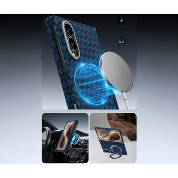 Benks Etui Magnetic Armor Grid Air Grand Combo (C.K.FL.SA.BE.S060) do Samsung Galaxy Z Fold 8 niebieski