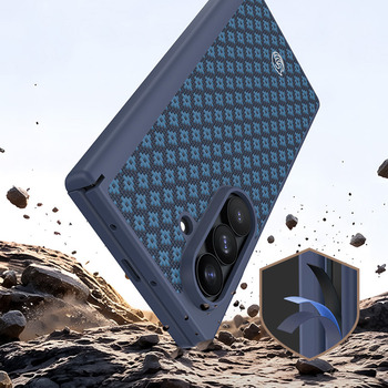 Benks Etui Magnetic Armor Grid Pro Grand Combo (C.K.FL.SA.BE.C051) do Samsung Galaxy Z Fold 8 Ultra niebieski