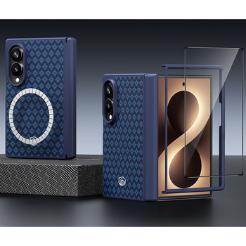 Benks Etui Magnetic Armor Grid Pro Grand Combo (C.K.FL.SA.BE.CS60) do Samsung Galaxy Z Fold 8 niebieski