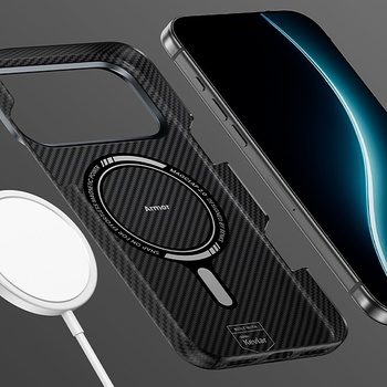 Benks Etui Magnetic Armor Air Kevlar Metal Frame 600D (C.K.FL.AP.BK.0069) do Iphone 17 Pro czarny (uszkodzone opakowanie)