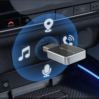 Blavec Adapter Carplay Android Auto bezprzewodowy BCP-02 - Bluetooth Wifi USB + adapter Typ C (CPAABCP02-BWUB) czarny (uszkodzone opakowanie)